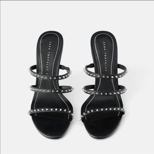 Zara studded heel sandals